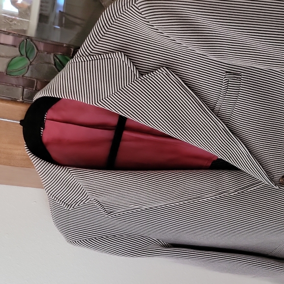 🍃Derby of San Francisco men's blazer jacket strips 38/S - Picture 3 of 14